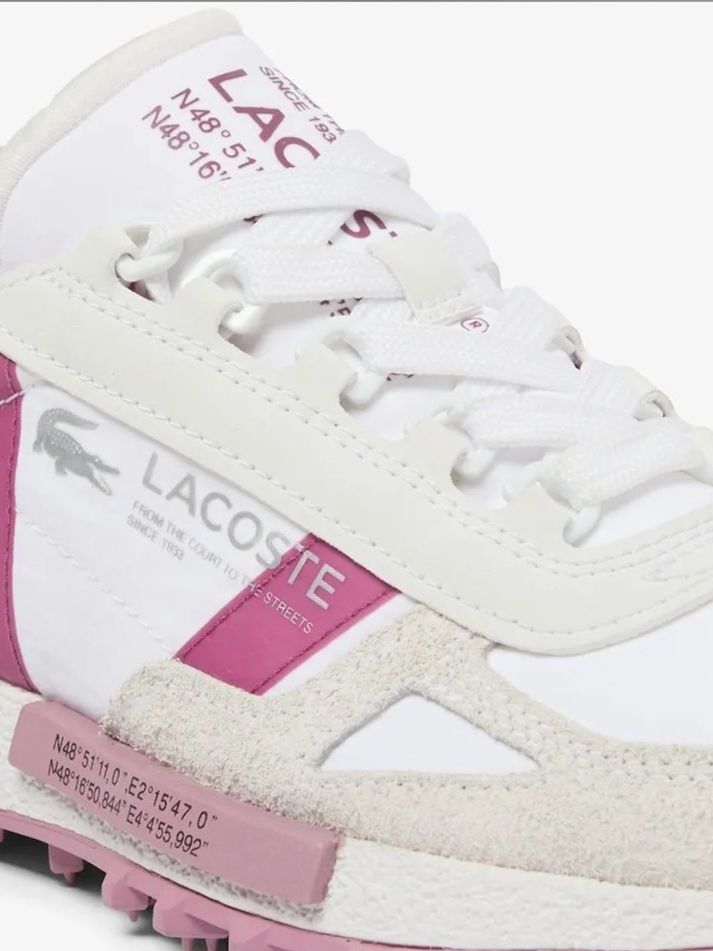 $150! Lacoste Women's Elite Active Sneakers Purple US 9-9.5 / EU 40.5 NWOB - Picture 6 of 7